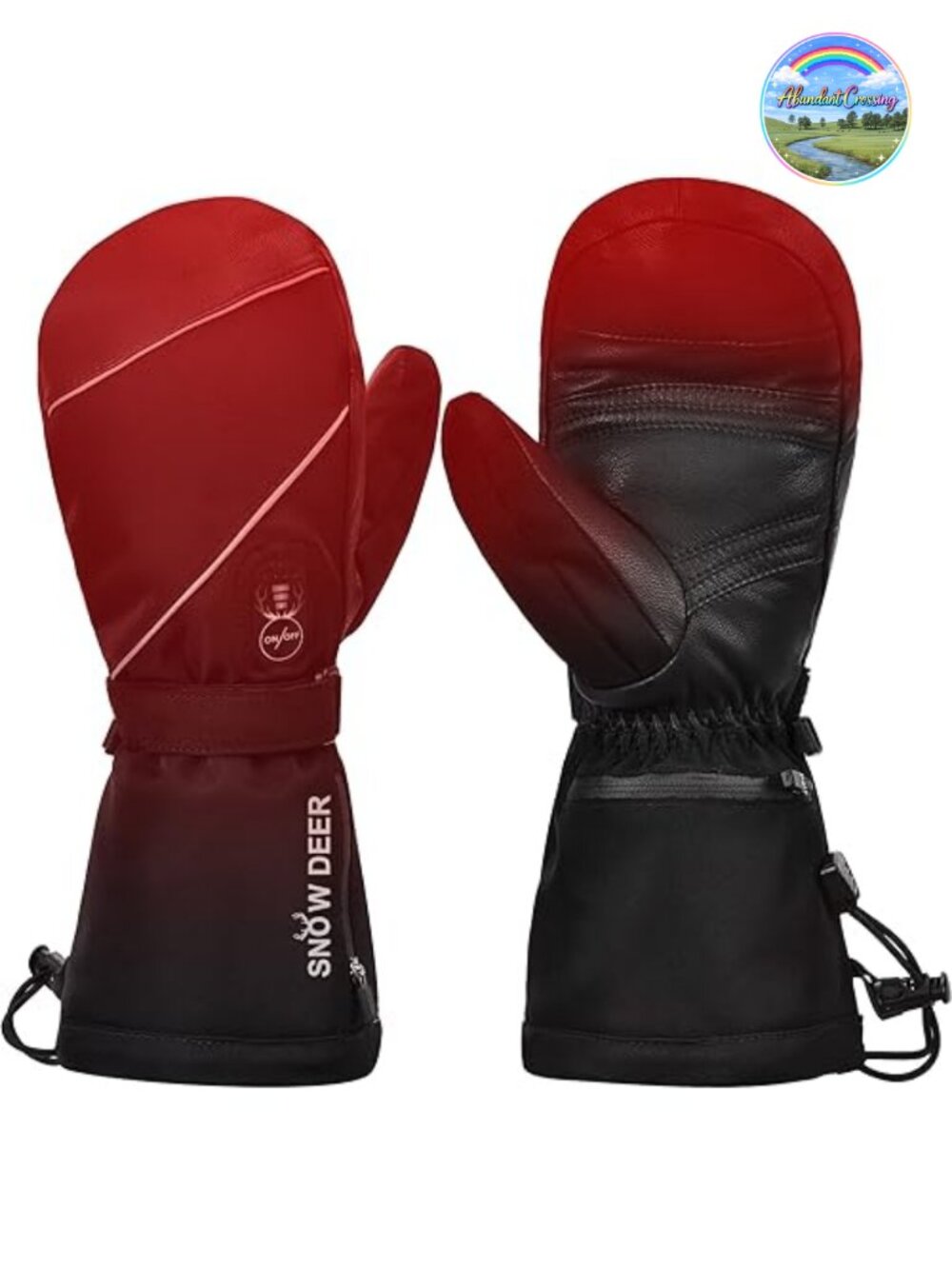 Heated Mittens Gloves for Men Women, Rechargeable Battery Powered Ski Hiking
